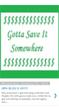 Mobile Screenshot of gottasaveitsomewhere.blogspot.com