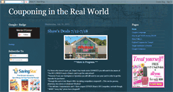 Desktop Screenshot of couponingintherealworld.blogspot.com