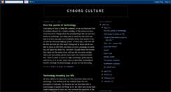 Desktop Screenshot of cyborgculture.blogspot.com