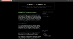 Desktop Screenshot of deadbeatcompanies.blogspot.com