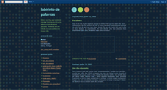 Desktop Screenshot of labirintodepalavras.blogspot.com