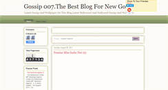 Desktop Screenshot of gossip007.blogspot.com