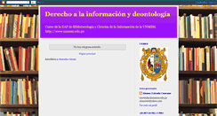 Desktop Screenshot of derecho-informacion-deontologia.blogspot.com