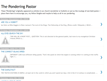 Tablet Screenshot of ponderingpastor.blogspot.com