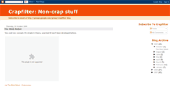 Desktop Screenshot of crapfilter.blogspot.com