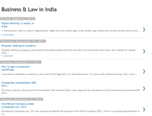 Tablet Screenshot of businesslawinindia.blogspot.com
