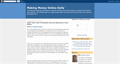 Desktop Screenshot of makingmoneyonlinedaily.blogspot.com