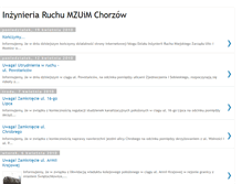 Tablet Screenshot of inzynieria-ruchu.blogspot.com