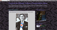 Desktop Screenshot of culturaypensamientolibres.blogspot.com