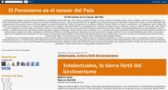 Desktop Screenshot of elperonismoeselcancerdelpais.blogspot.com