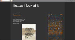Desktop Screenshot of lifeasilookatit.blogspot.com