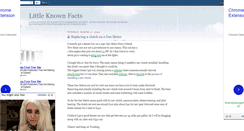 Desktop Screenshot of littleknownfacts.blogspot.com