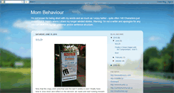 Desktop Screenshot of mombehaviour.blogspot.com