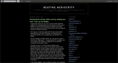 Desktop Screenshot of beatingmediocrity.blogspot.com