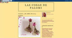 Desktop Screenshot of lascosasdepalomi.blogspot.com