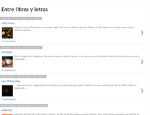 Tablet Screenshot of entrelibrosyletras.blogspot.com