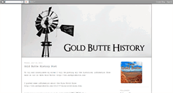 Desktop Screenshot of goldbuttehistory.blogspot.com