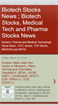 Mobile Screenshot of biotechstocknews.blogspot.com