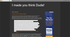 Desktop Screenshot of madeyouthinkdude.blogspot.com