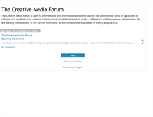 Tablet Screenshot of creativemediaforum.blogspot.com