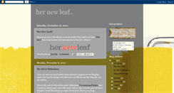 Desktop Screenshot of hernewleaf.blogspot.com