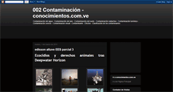 Desktop Screenshot of conocimientosylacontaminacion.blogspot.com