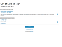Tablet Screenshot of giftofloveontour.blogspot.com