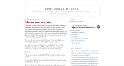 Desktop Screenshot of ephemeralmortal.blogspot.com