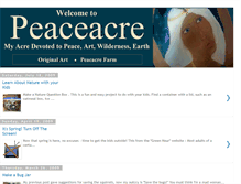 Tablet Screenshot of peaceacre-earthkeeping.blogspot.com