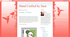 Desktop Screenshot of handcraftedbysara.blogspot.com