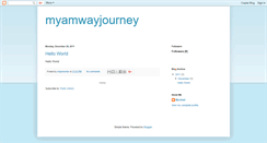 Desktop Screenshot of myamwayjourney.blogspot.com