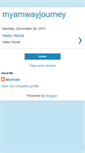 Mobile Screenshot of myamwayjourney.blogspot.com