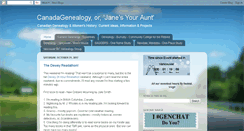 Desktop Screenshot of canadagenealogy.blogspot.com