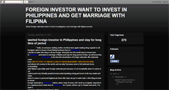Desktop Screenshot of foreigninvestorinphilippines.blogspot.com