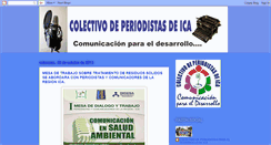 Desktop Screenshot of colectivodeperiodistasdeica.blogspot.com