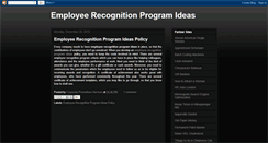 Desktop Screenshot of employeerecognitionprogramideas.blogspot.com