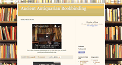 Desktop Screenshot of antiquarian-book-binding.blogspot.com