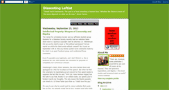 Desktop Screenshot of dissentingleftist.blogspot.com