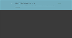 Desktop Screenshot of llave-inmobiliaria.blogspot.com