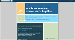 Desktop Screenshot of onebookonetownsharon.blogspot.com