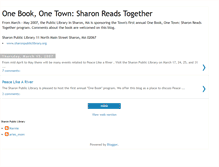 Tablet Screenshot of onebookonetownsharon.blogspot.com