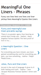 Mobile Screenshot of meaningfulonelinersphrases.blogspot.com