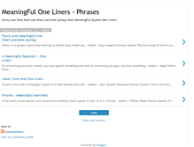 Tablet Screenshot of meaningfulonelinersphrases.blogspot.com