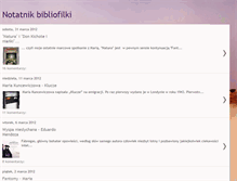 Tablet Screenshot of notatnikbibliofilki.blogspot.com
