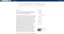 Desktop Screenshot of carnetsdelhirondelle.blogspot.com