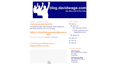 Desktop Screenshot of davidwage.blogspot.com