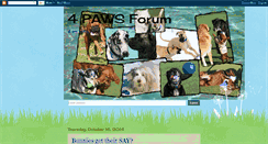 Desktop Screenshot of 4pawsforum.blogspot.com