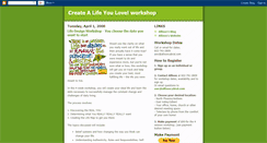 Desktop Screenshot of createalifeyouloveworkshop.blogspot.com