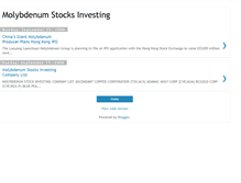 Tablet Screenshot of molybdenumstocks.blogspot.com