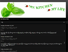 Tablet Screenshot of mykitchenmylife.blogspot.com